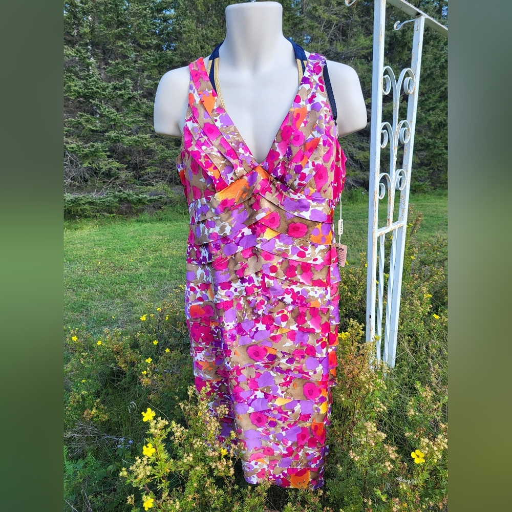 "Floral Mermaid" Jones & Co. Midi Dress